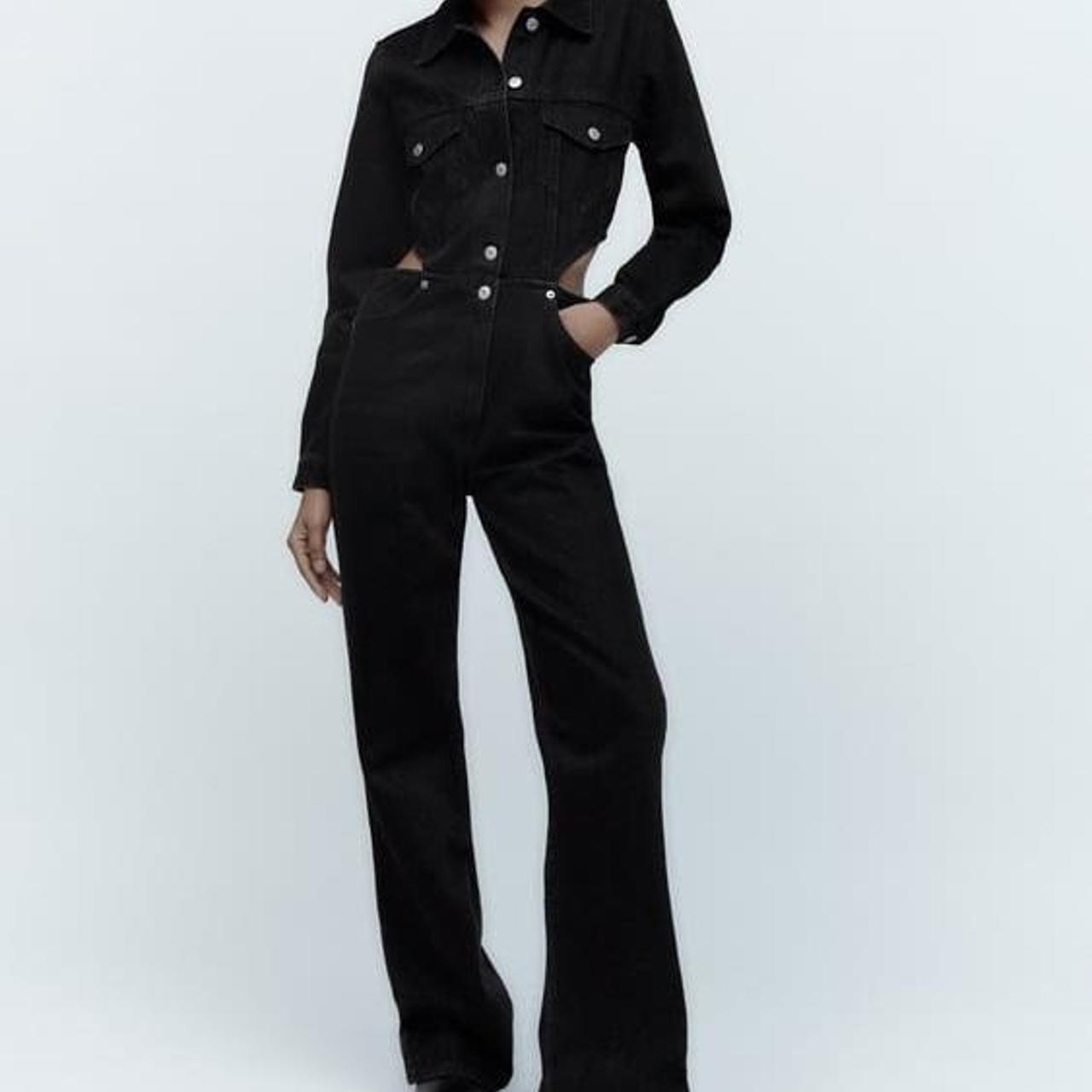 Zara Women's Black Jumpsuit Depop
