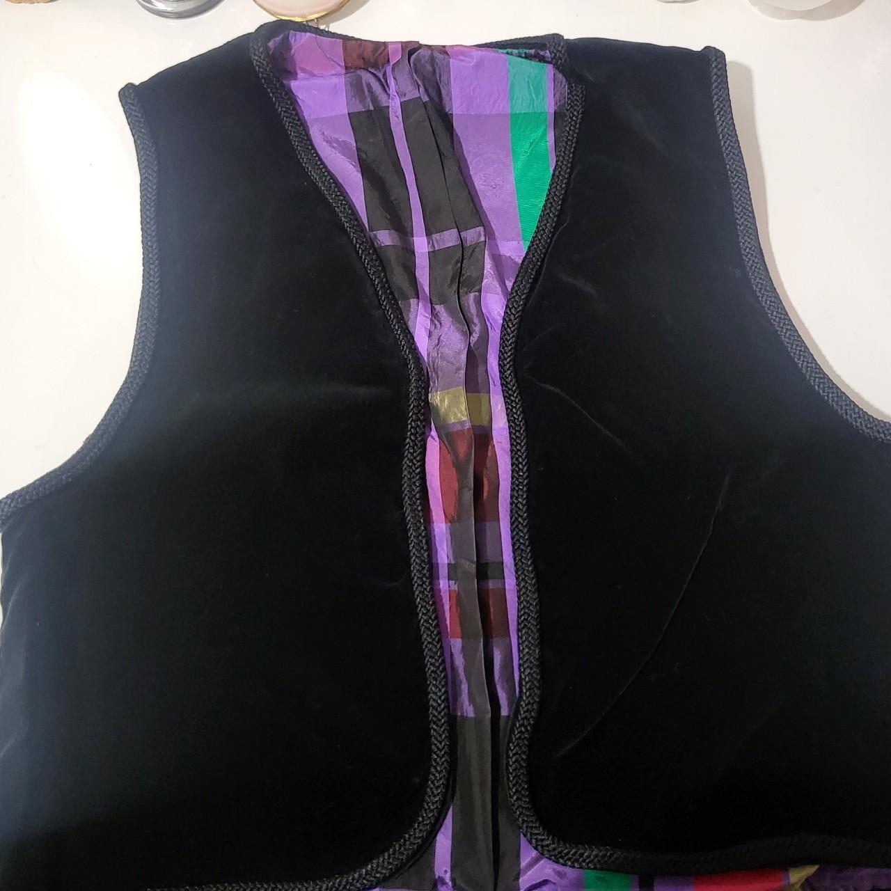 American Vintage Women's Black and Purple Gilet