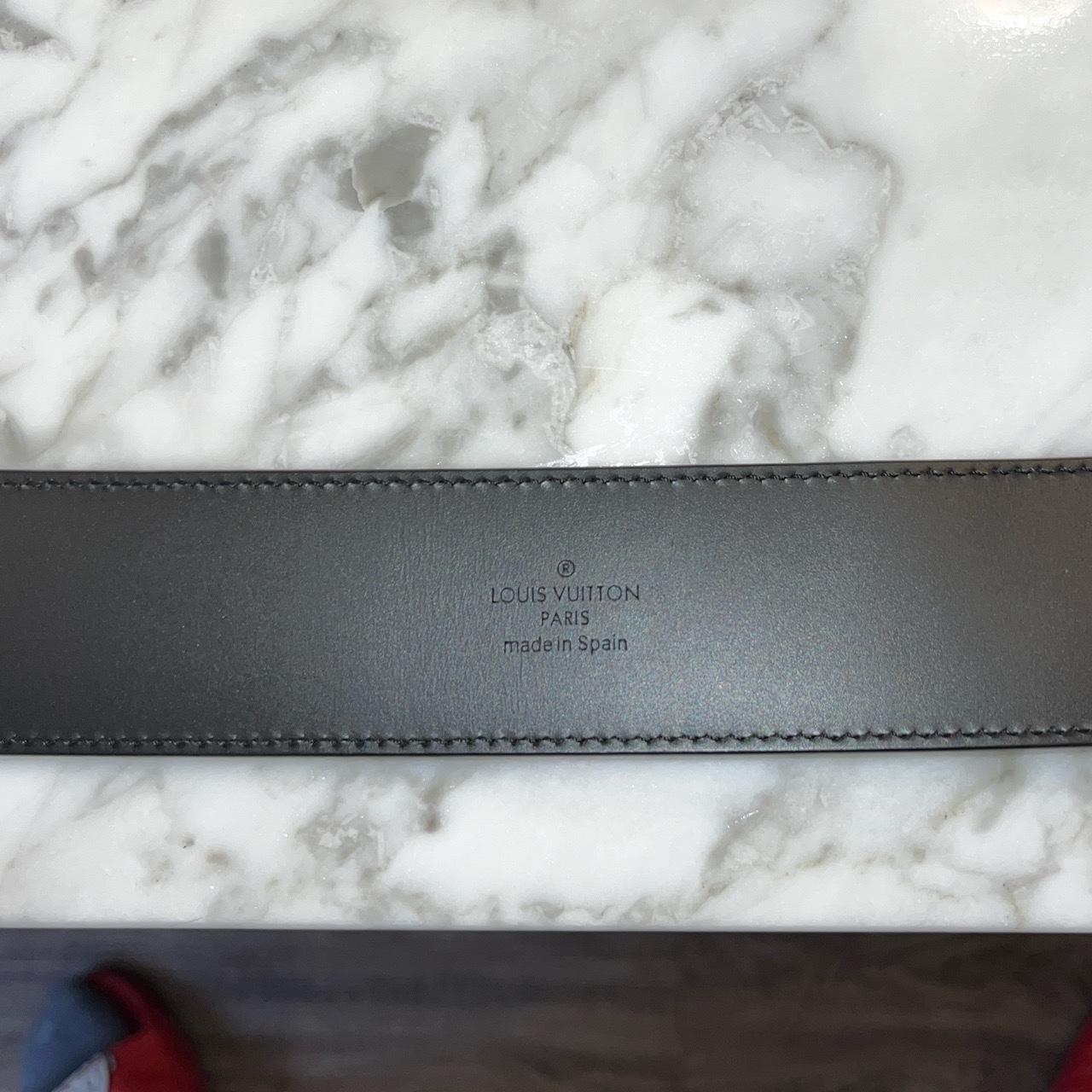 Black initials Lv belt with Metallic buckle size - Depop