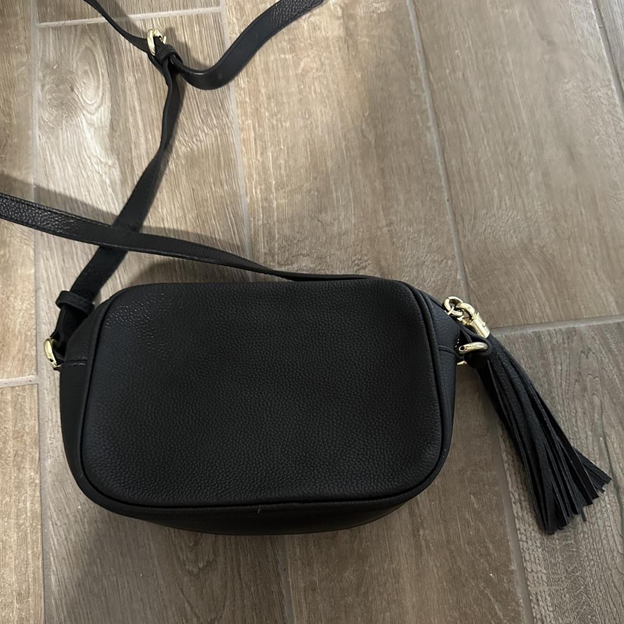 Black leather purse -never used -no flaws - Depop