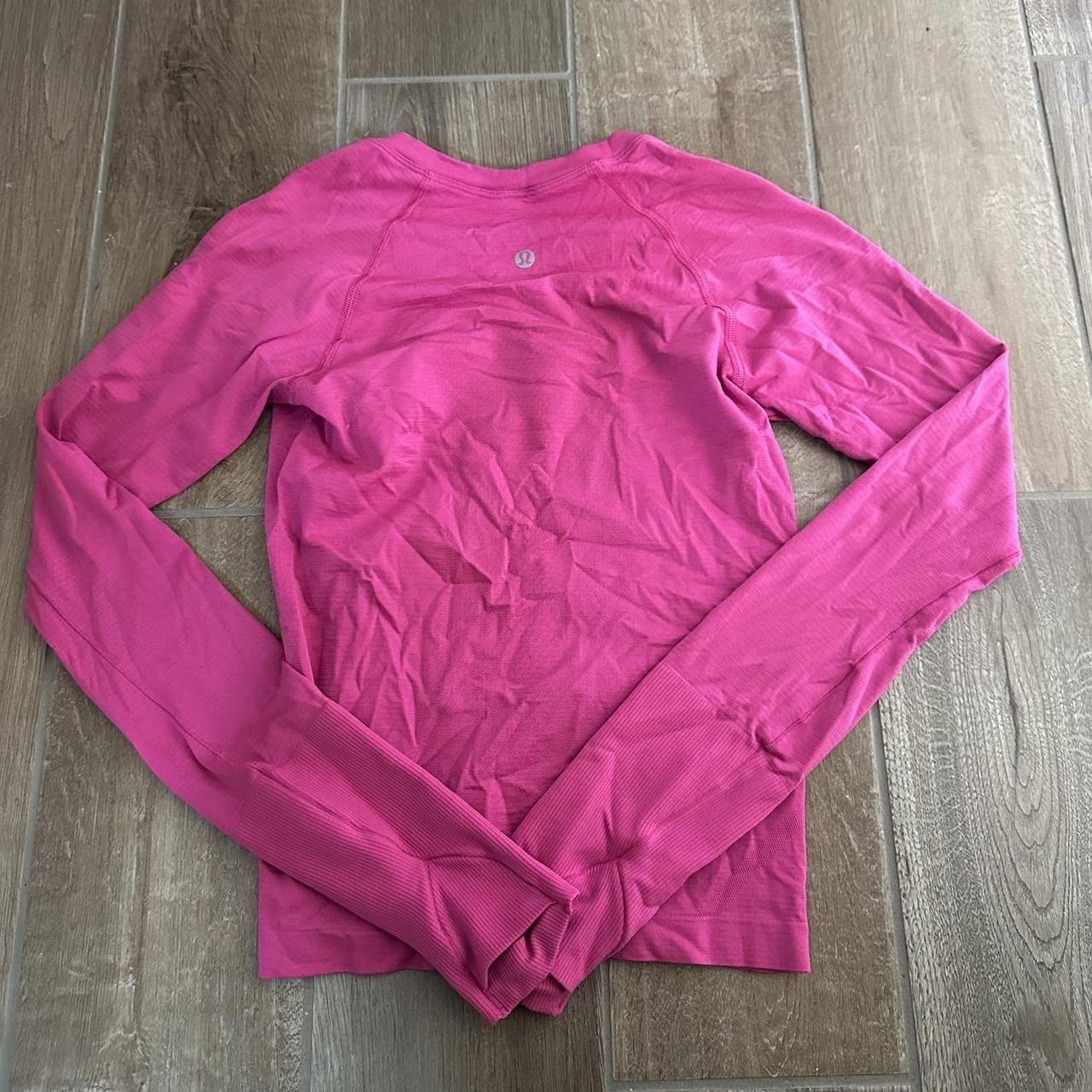 Pink lululemon long sleeve swifty tee -no flaws - Depop