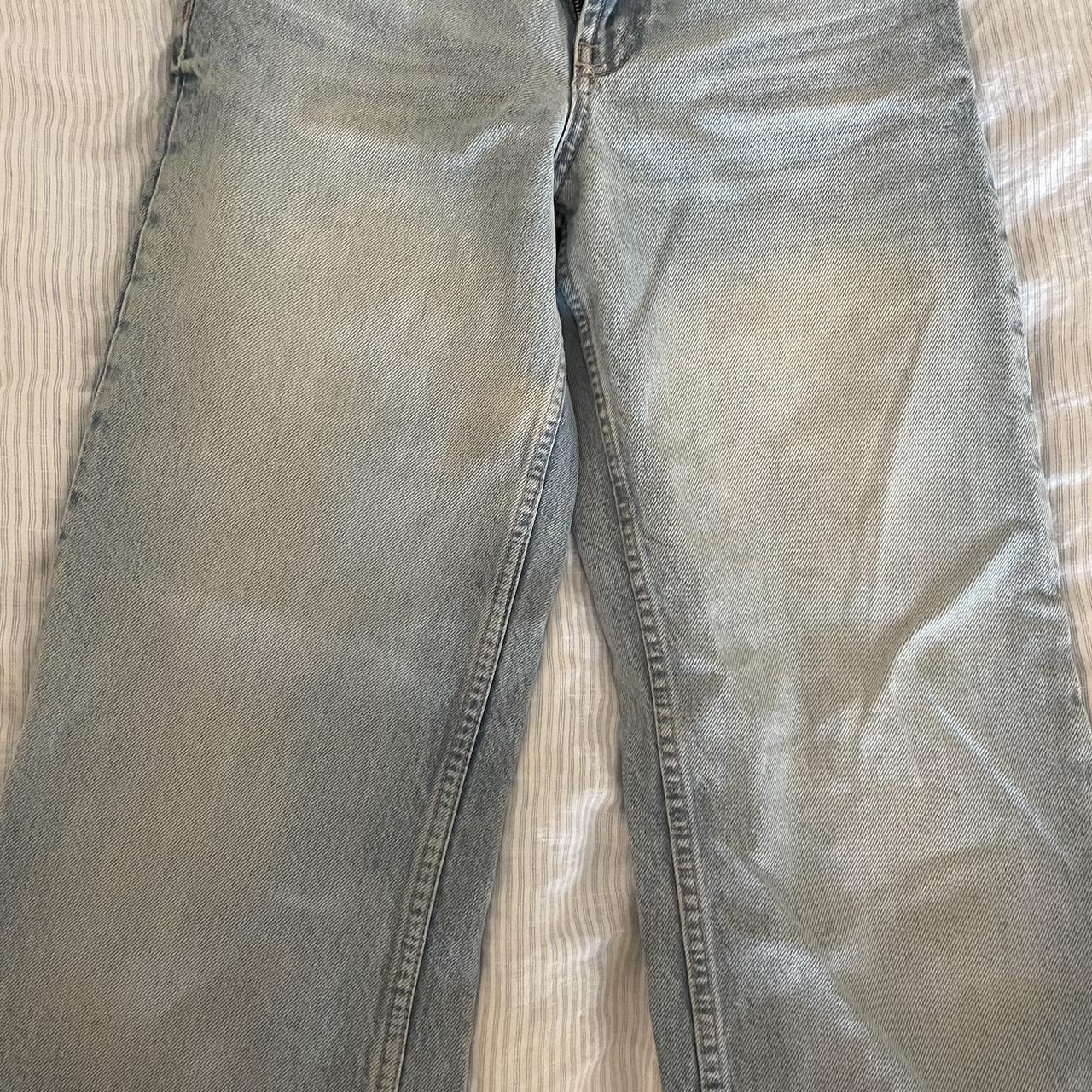 Zara light wash striaght leg mid rise jeans Eur 34... - Depop