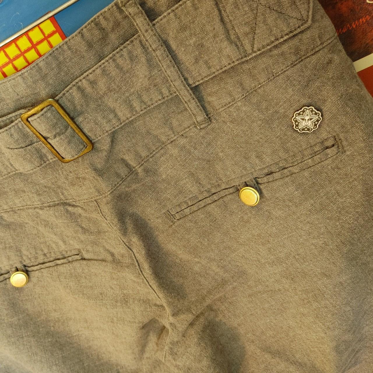 Obey Women's Grey and Gold Shorts (4)