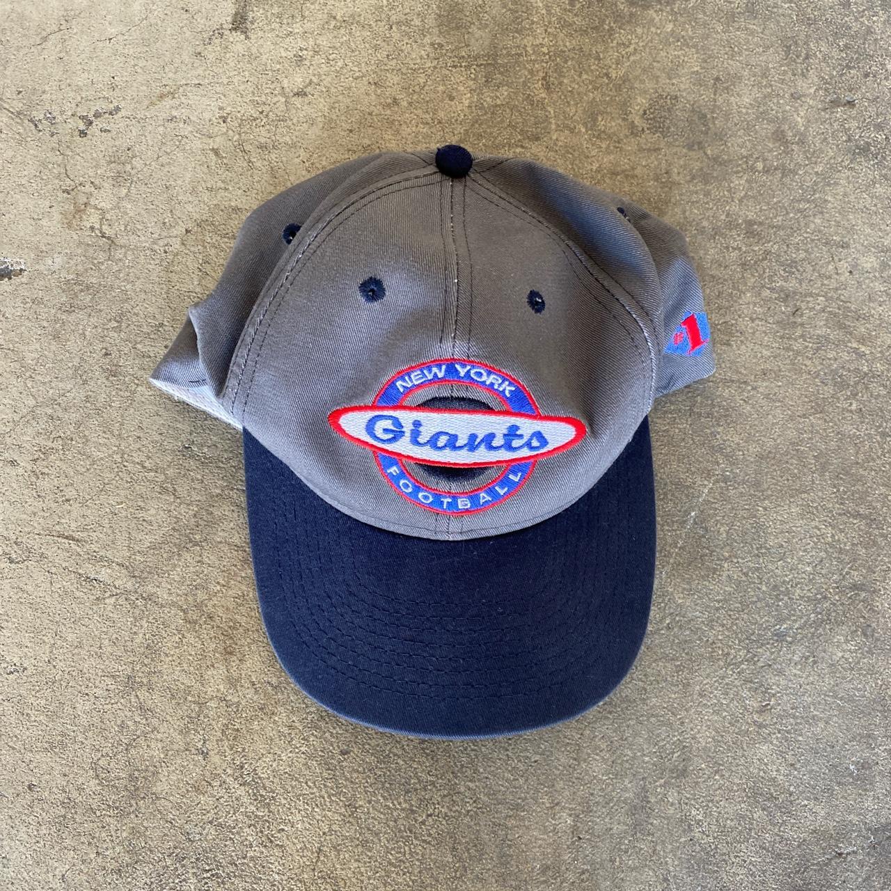 Vintage New York Giants leather snapback 90s Good - Depop