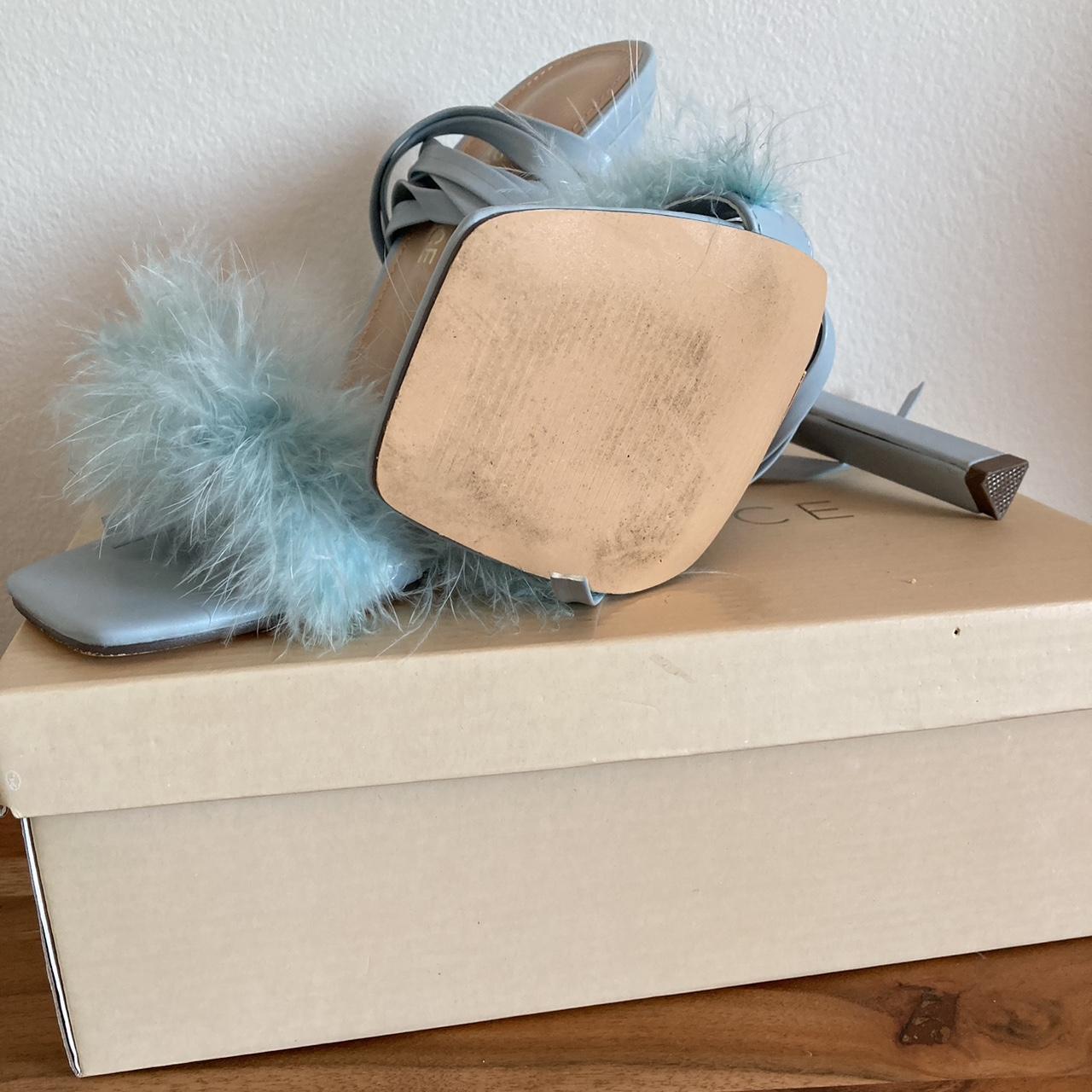 Freelance size 37 blue fluffy heels, worn once. Depop