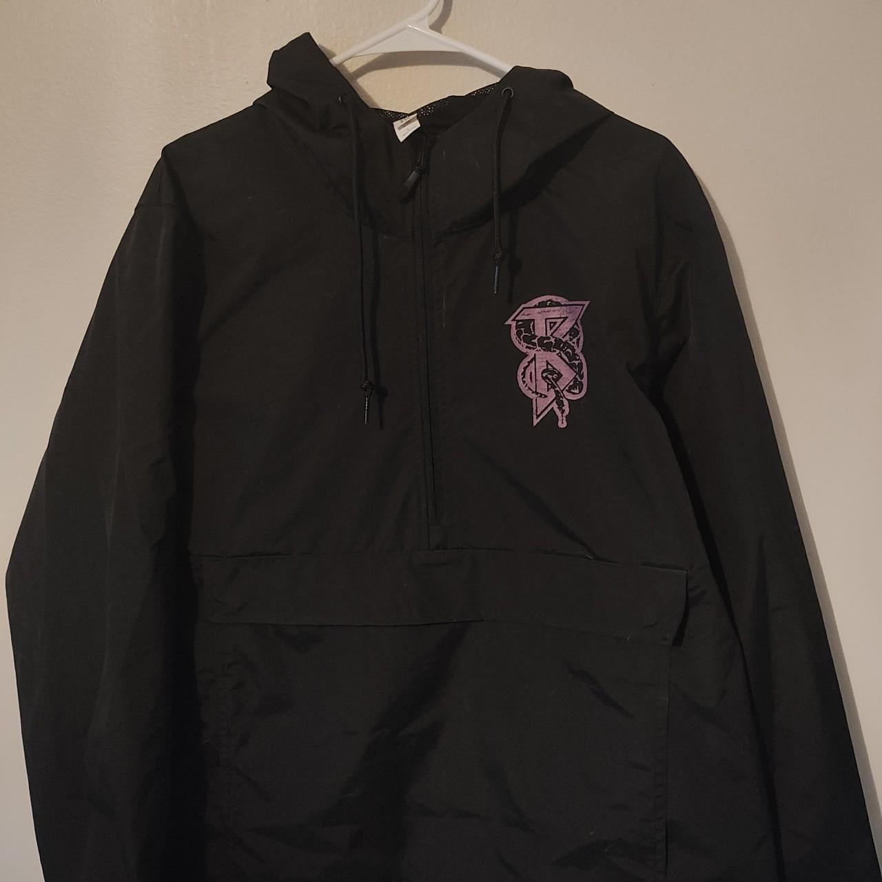 Black hoodie with purple lining hotsell