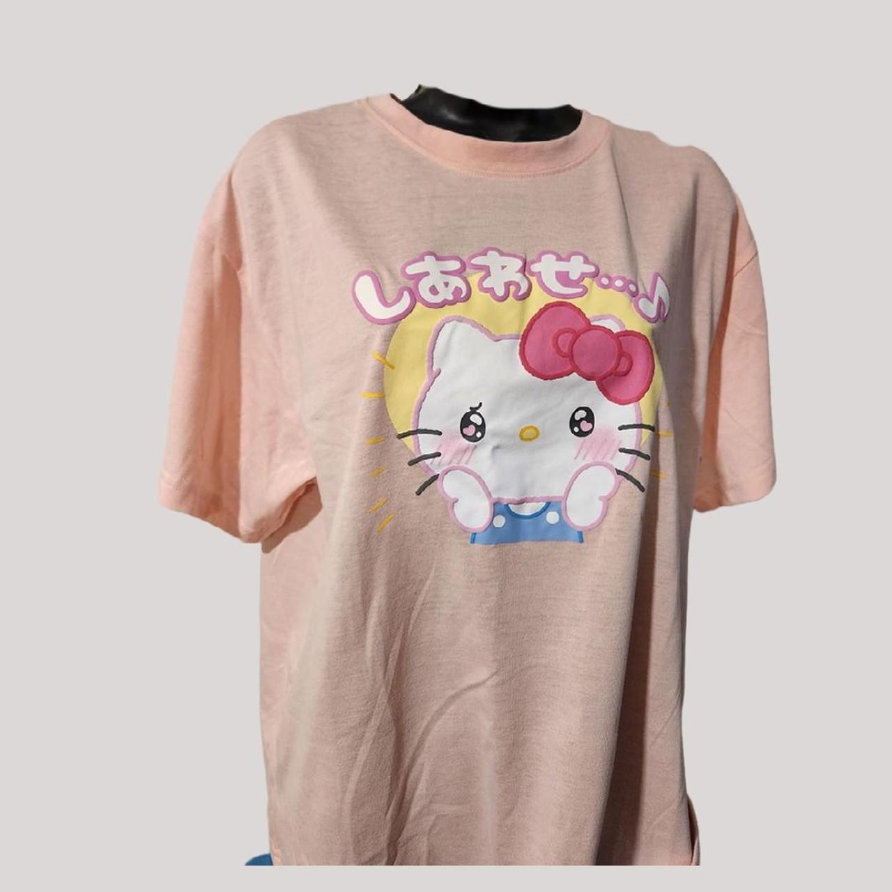 Sanrio Hello Kitty Clothes Cartoon Printed Casual T-shirt Y2k Top Women  Short Sleeve Loose Tees Korean Harajuku Cotton Tshirt