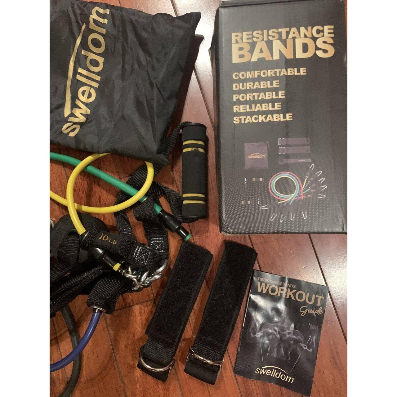 Workout Resistance Bands Swelldon 30 40 50 Lbs Depop