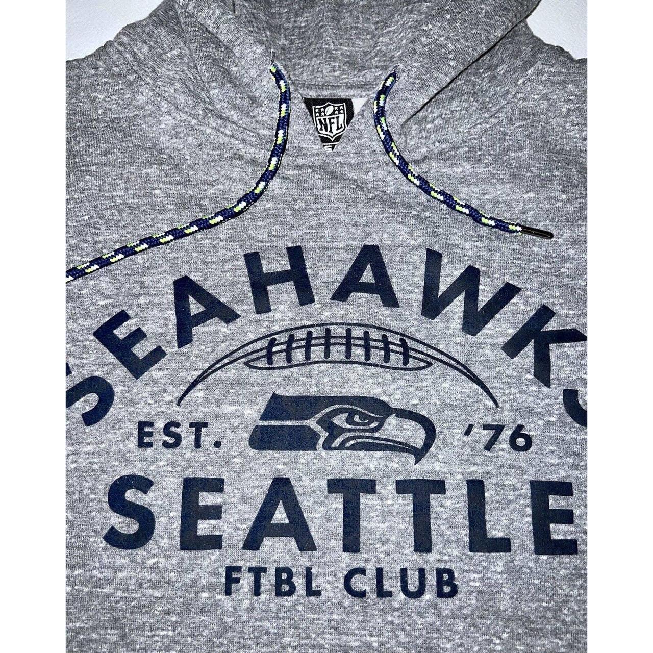 gray seattle seahawks nfl zip up hoodie (BOXY - Depop