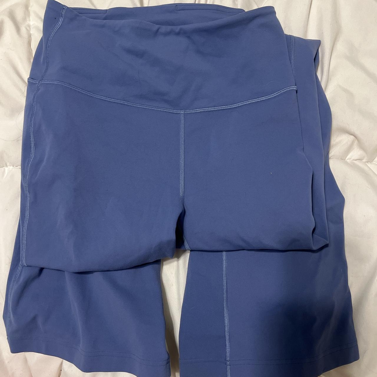 Lululemon high waisted flare leggings blue size 6 - Depop