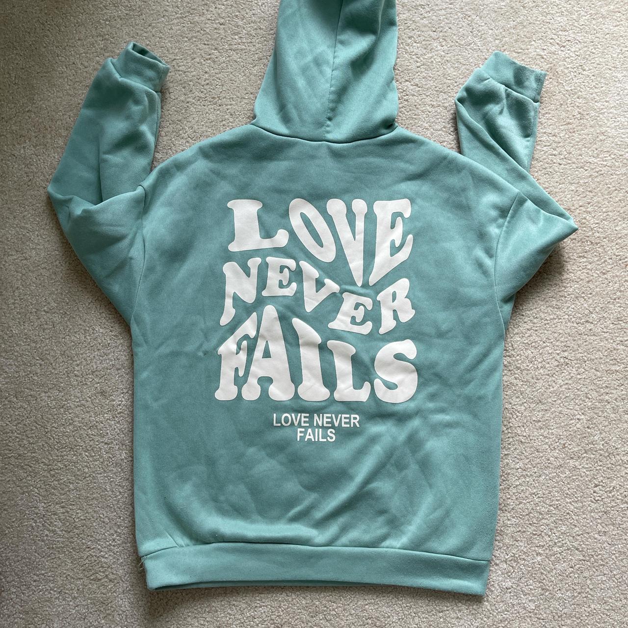 love never fails hoodie! 1 corinthians 13! 21... - Depop