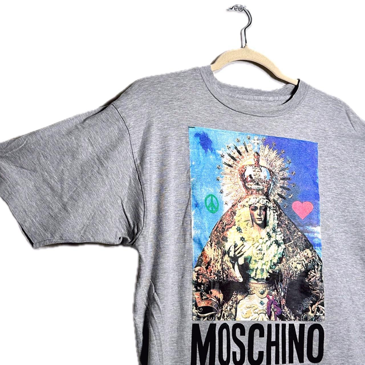 Moschino Jeans Madonna Print Gray Tee - Size M Stun... | Depop 