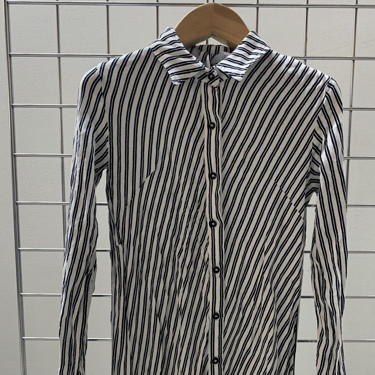 Stripe Maxi Shirt Dress Size XS/54 PRELOVED NO... - Depop