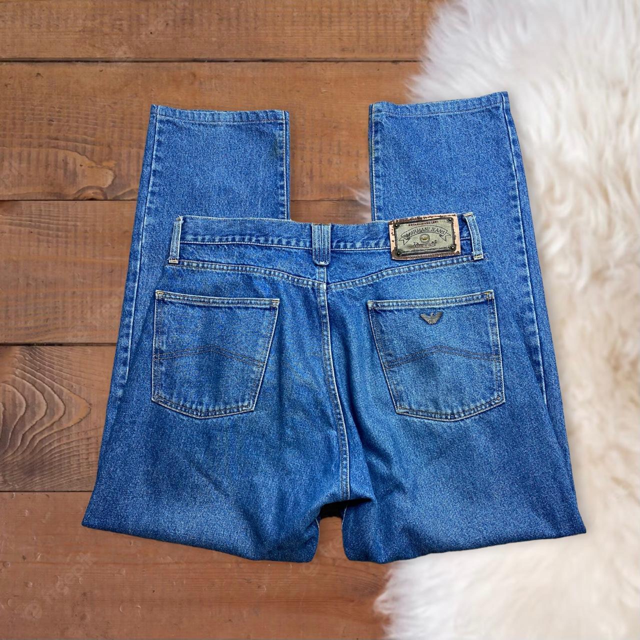 ARMANI JEANS VINTAGE 90S HIGH WAISTED STRAIGHT LEG... - Depop