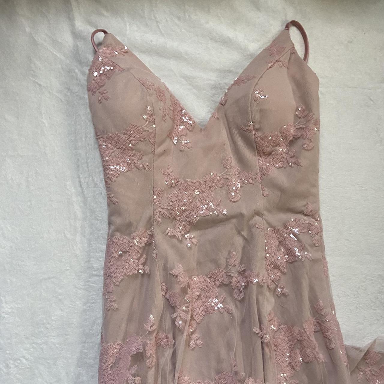 NEW light baby pink formal gown / prom dress with... - Depop