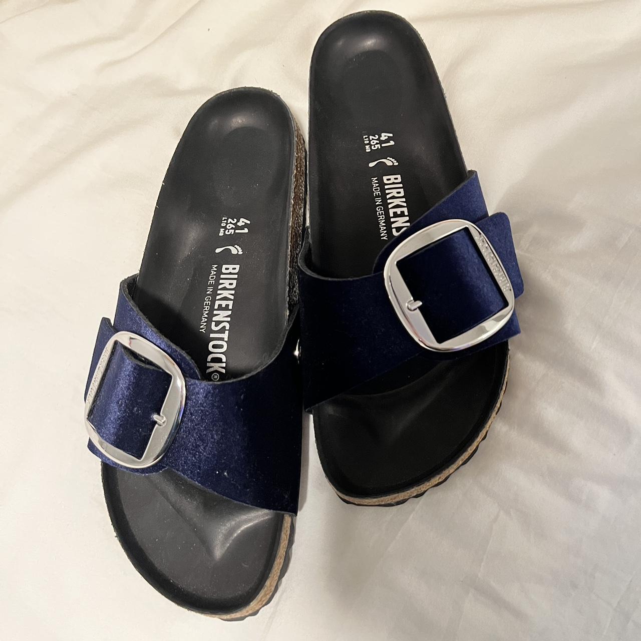 white birkenstocks one strap