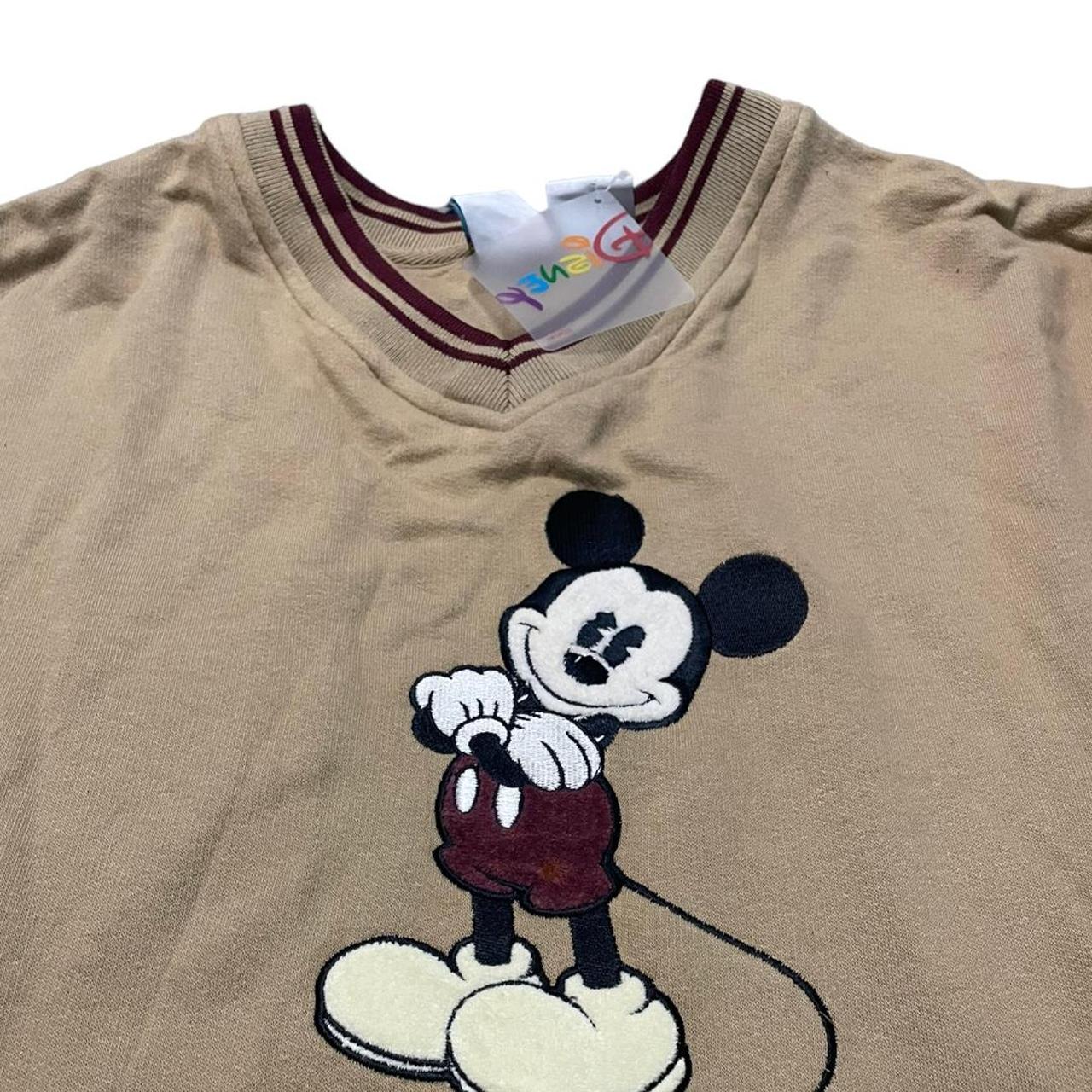 Vintage Disney Mickey Mouse deals Sweatshirt Tan/Maroon XL NWT Y2K