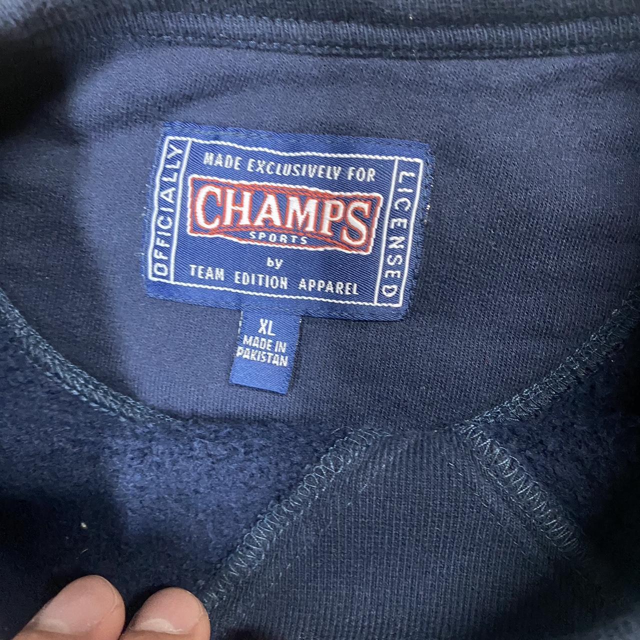 Champs Sports Men's Navy and White Sweatshirt Depop