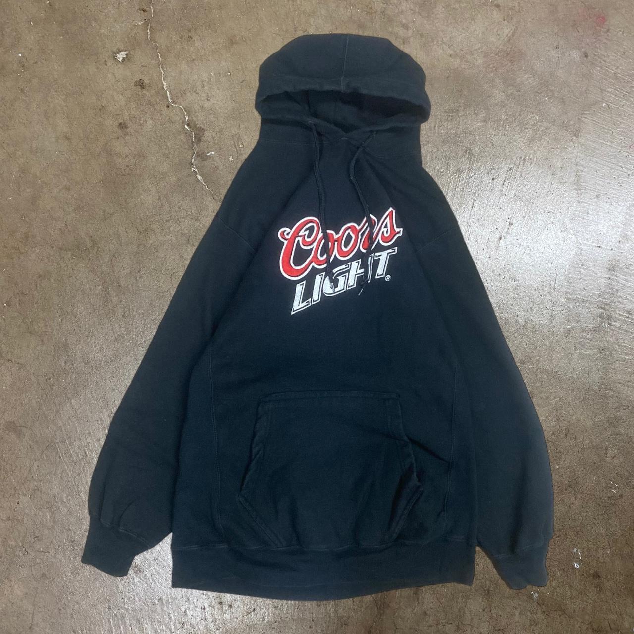 Vintage Embroidered Coors Light Beer Pullover Hoodie