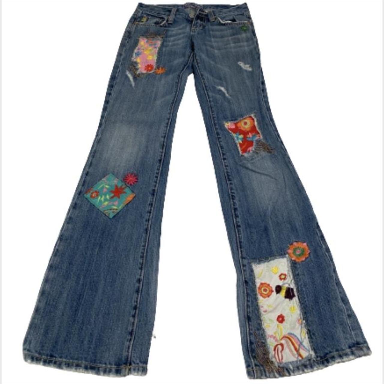 Vintage miss me jeans Size 25 bunch of patches so... - Depop