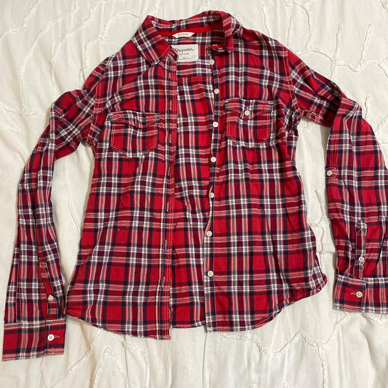 Aeropostale Women's Shirt Red S – Vintage Aeropostale red