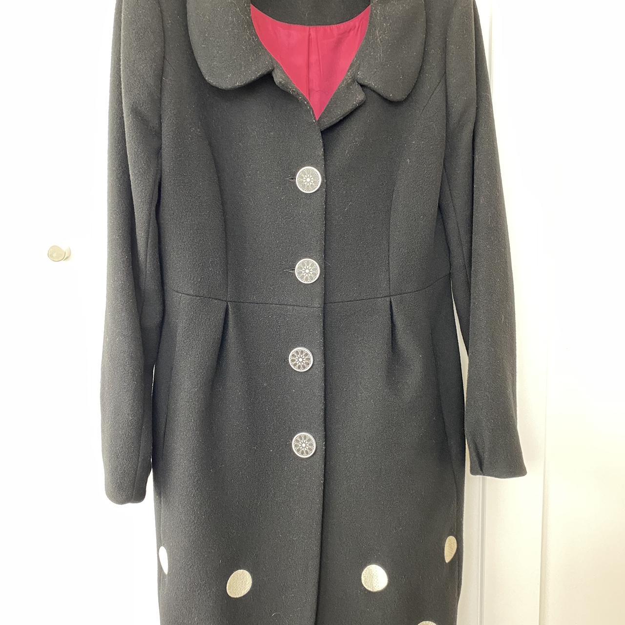 Alannah Hill Black Coat size 12 Loved and worn, good... - Depop