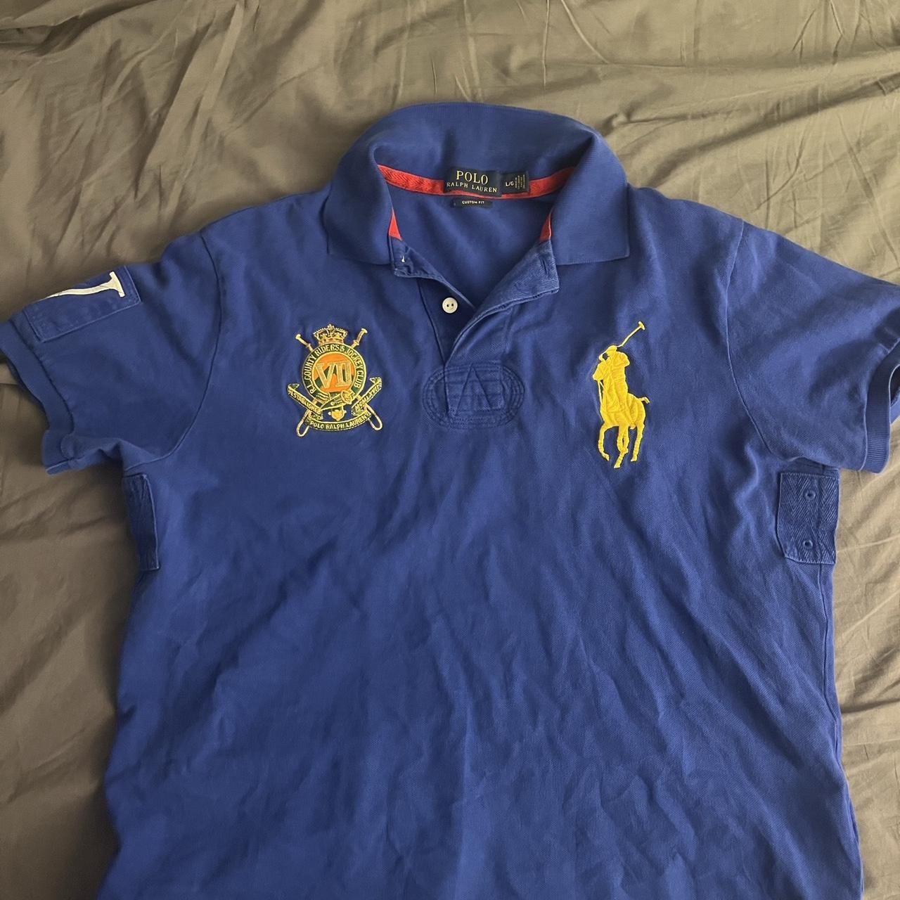 Ralph Lauren polo Big pony blue - Depop