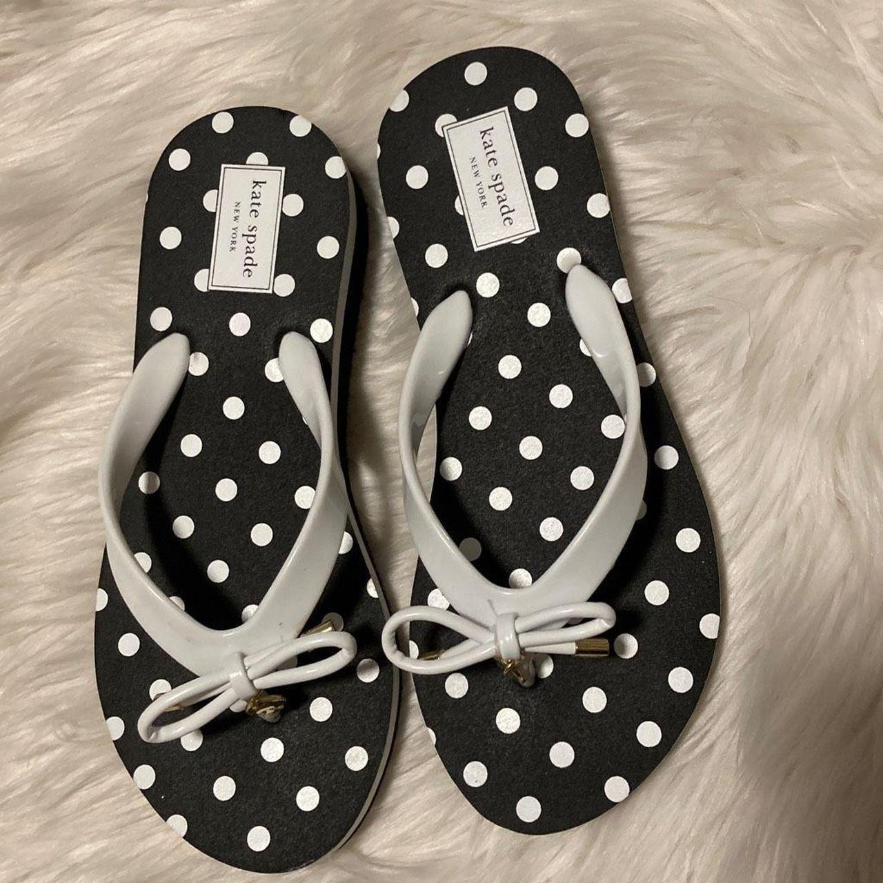 Kate spade polka dot flip flops on sale