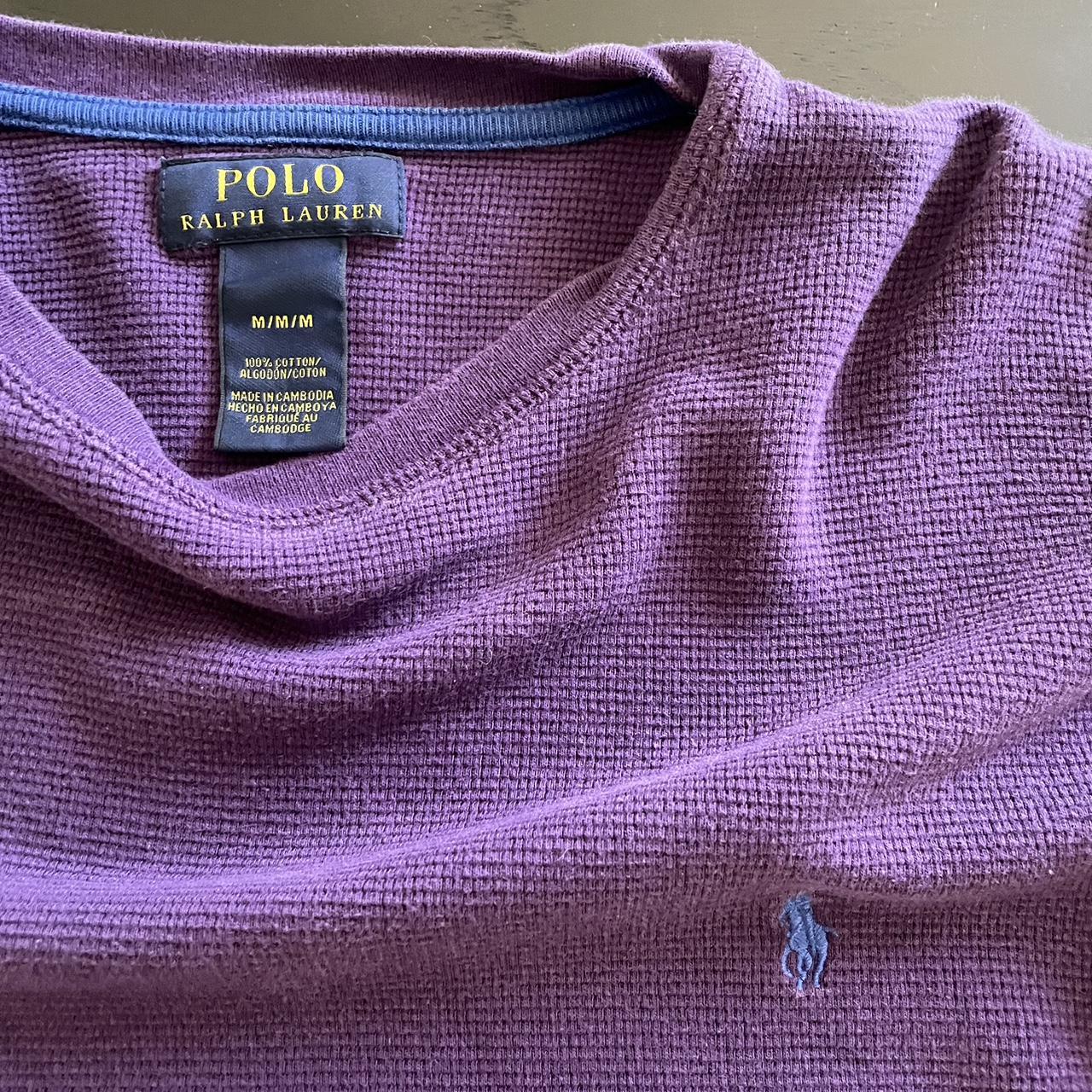 POLO Purple faded long sleeve - Depop