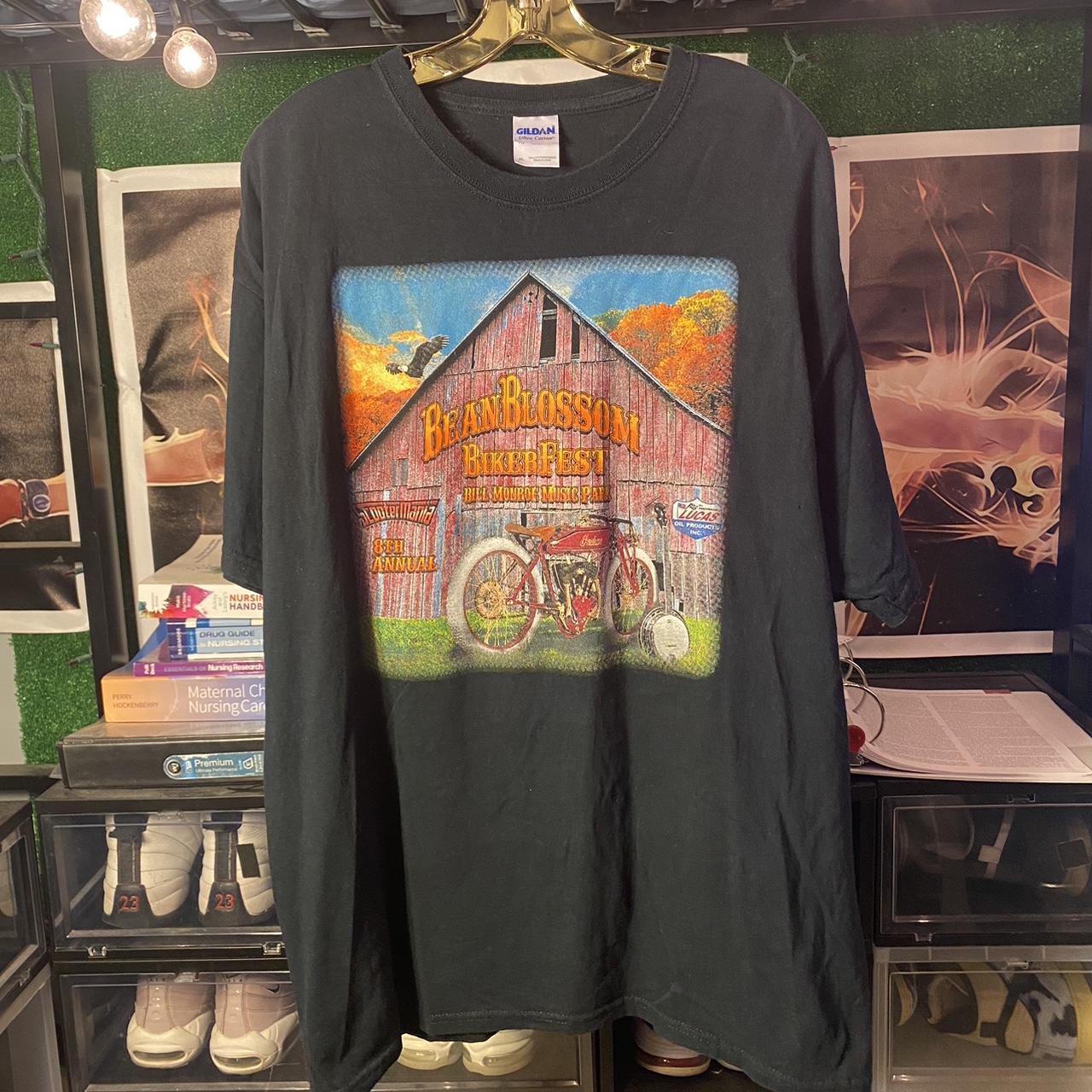 2010 Bean Blossom Biker Fest Graphic Tee Size... Depop