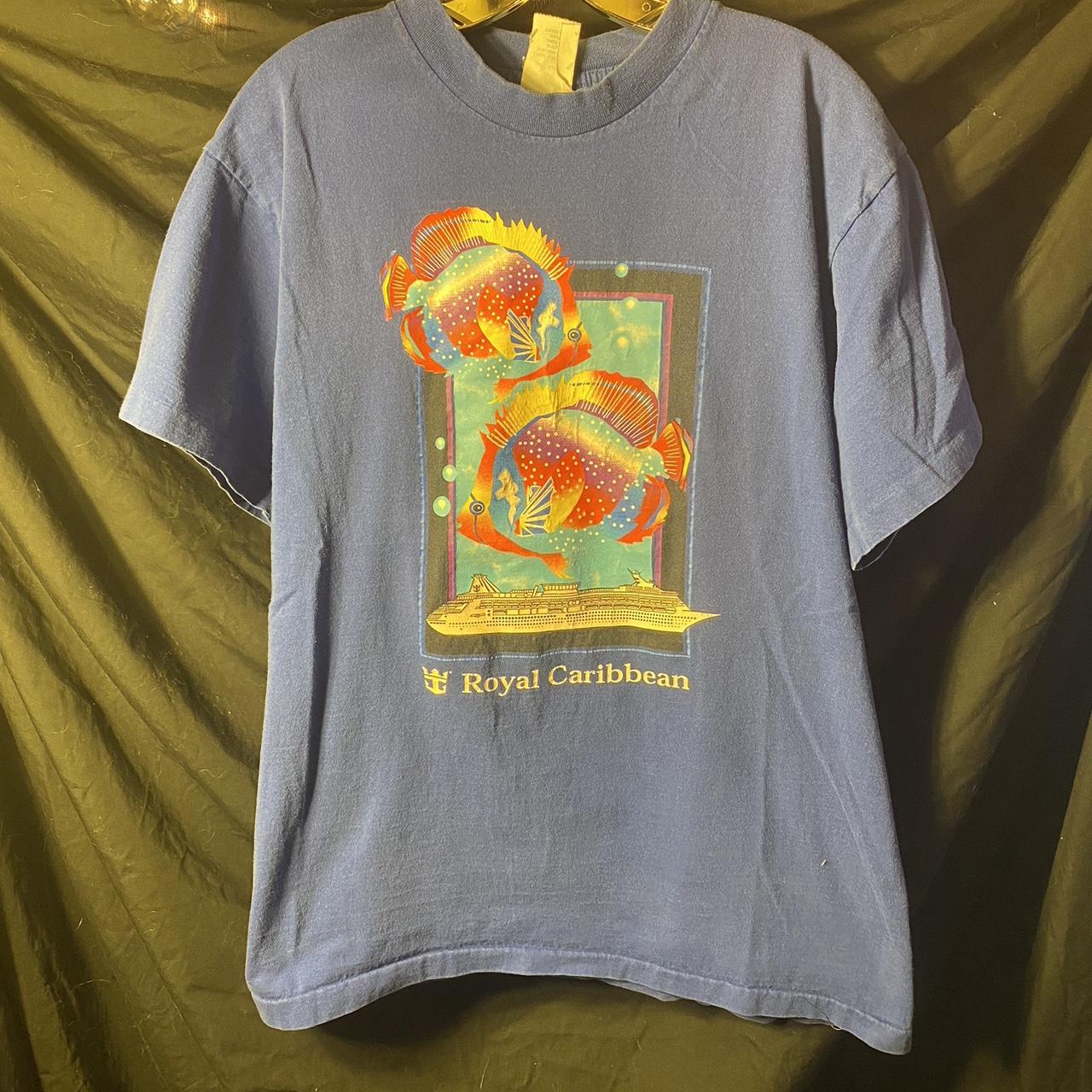 Vintage 90s Royal Caribbean Graphic Tee Size... - Depop