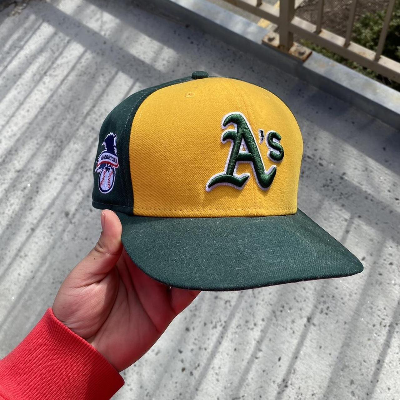 New Era Men's Green and Yellow Hat | Depop