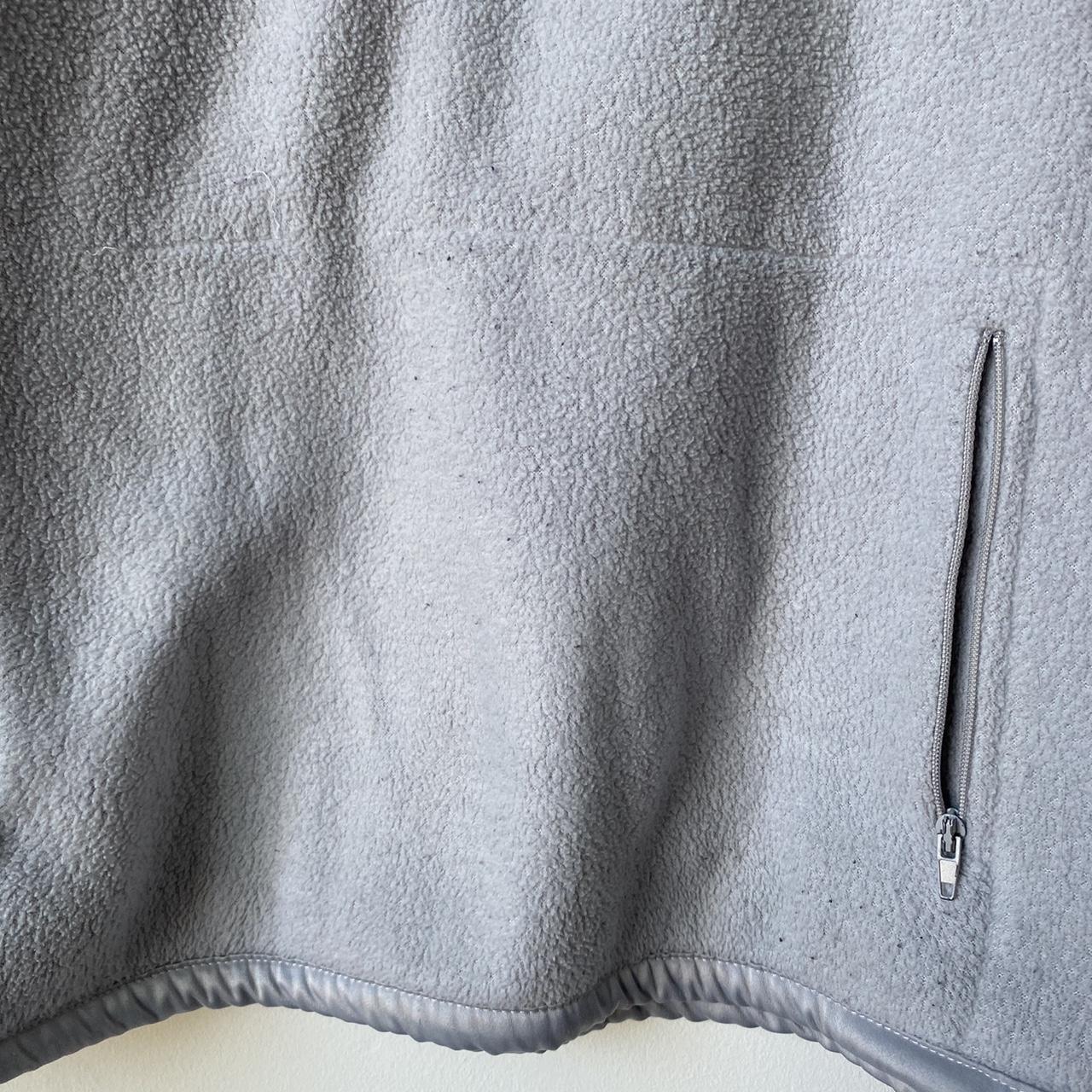 Vintage Grey Fleece Quarter Zip Piling... - Depop