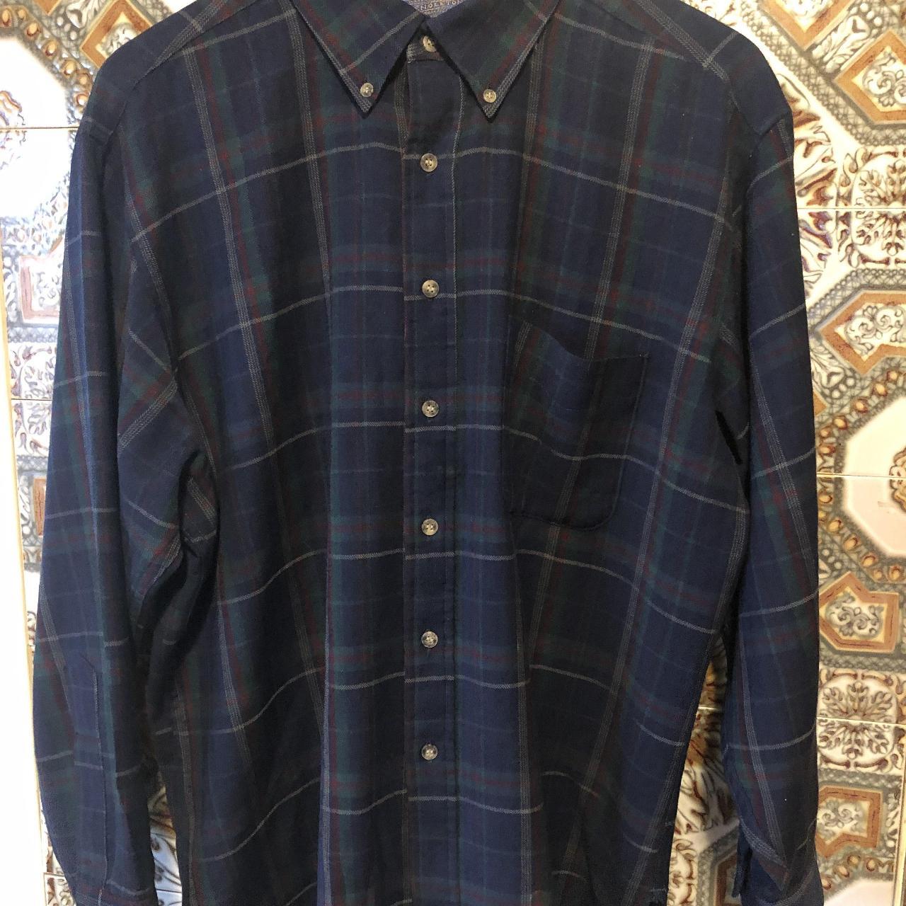 pendleton flannel 100% wool fits l-2x yes, wool,... - Depop