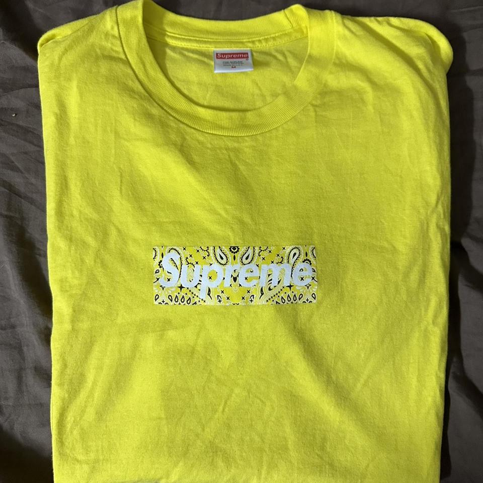 Supreme Yellow Bandana Box Logo Tee 9.5/10. Worn once. - Depop