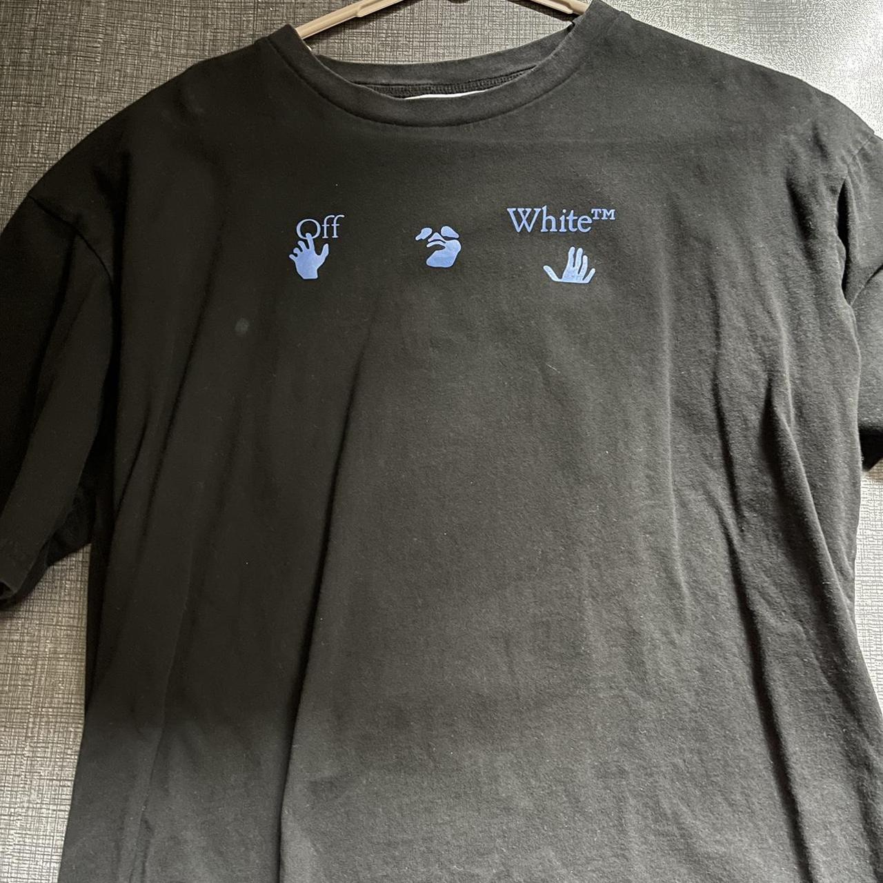 university blue off white shirt