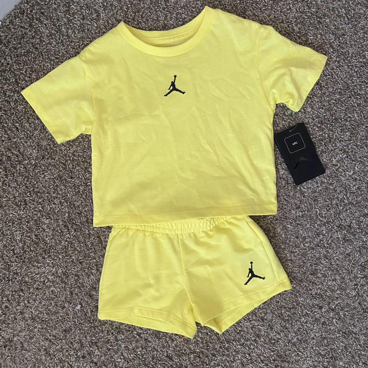 Jordan Yellow And Black Jumpsuit Depop