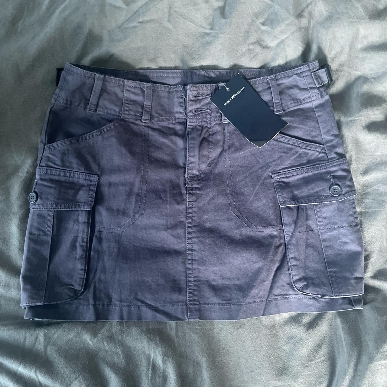 Brandy Melville ‘Beverly Buckle Cargo Mini Skirt’... Depop