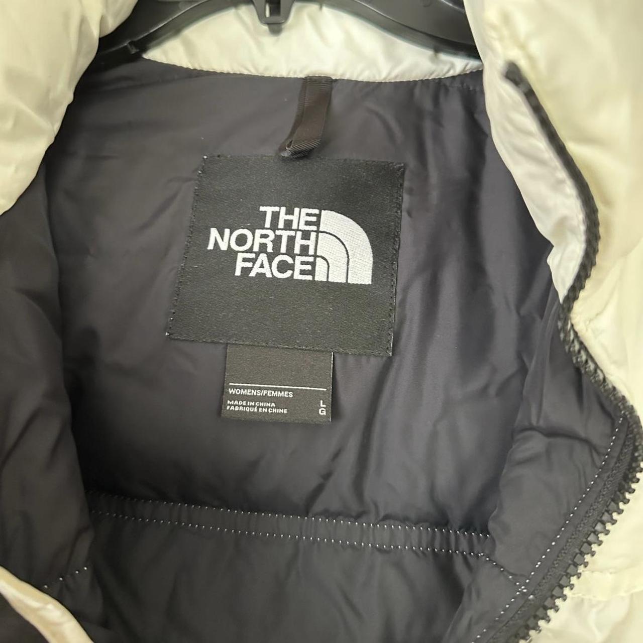 Northface White Nuptse Previously worn, but in... - Depop