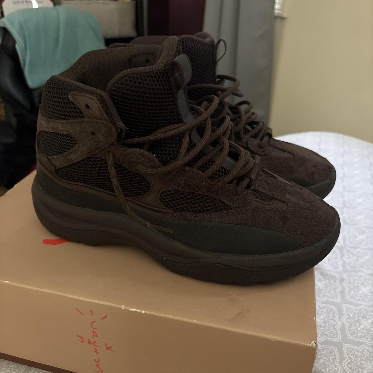 dark brown yeezy boots