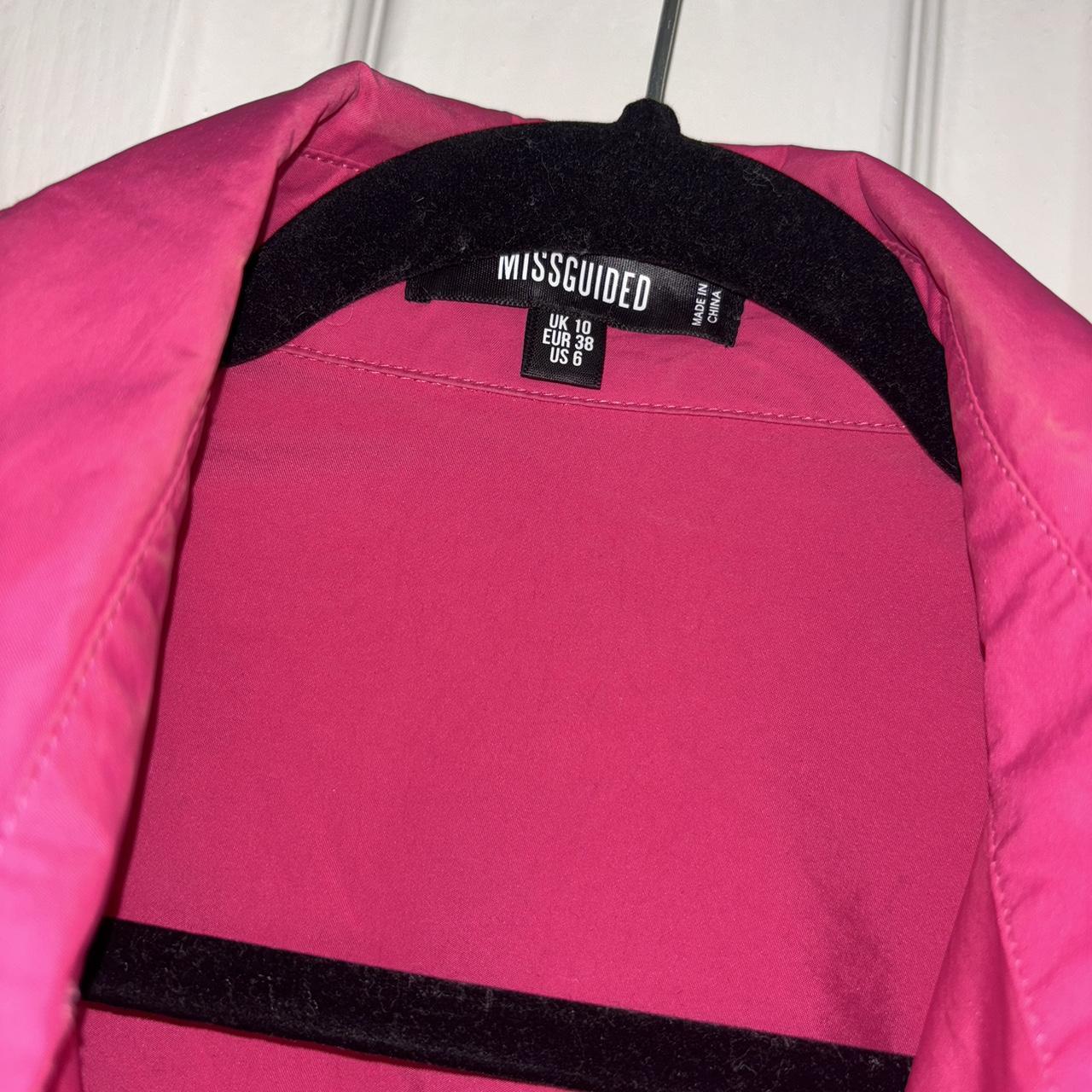 Missguided pink waterproof jacket shirt Worn