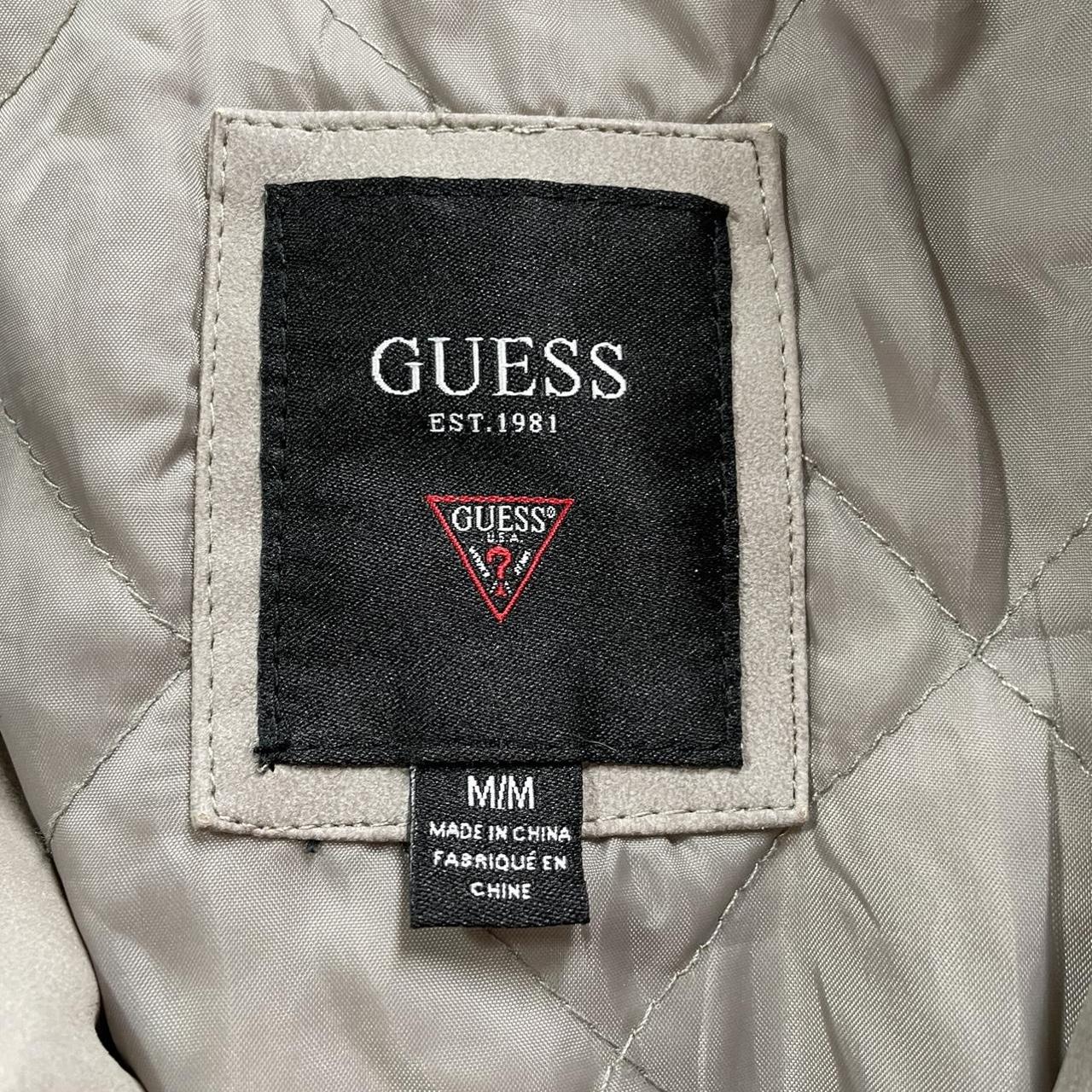 Guess Jacket - Leather style size Medium - Small... - Depop