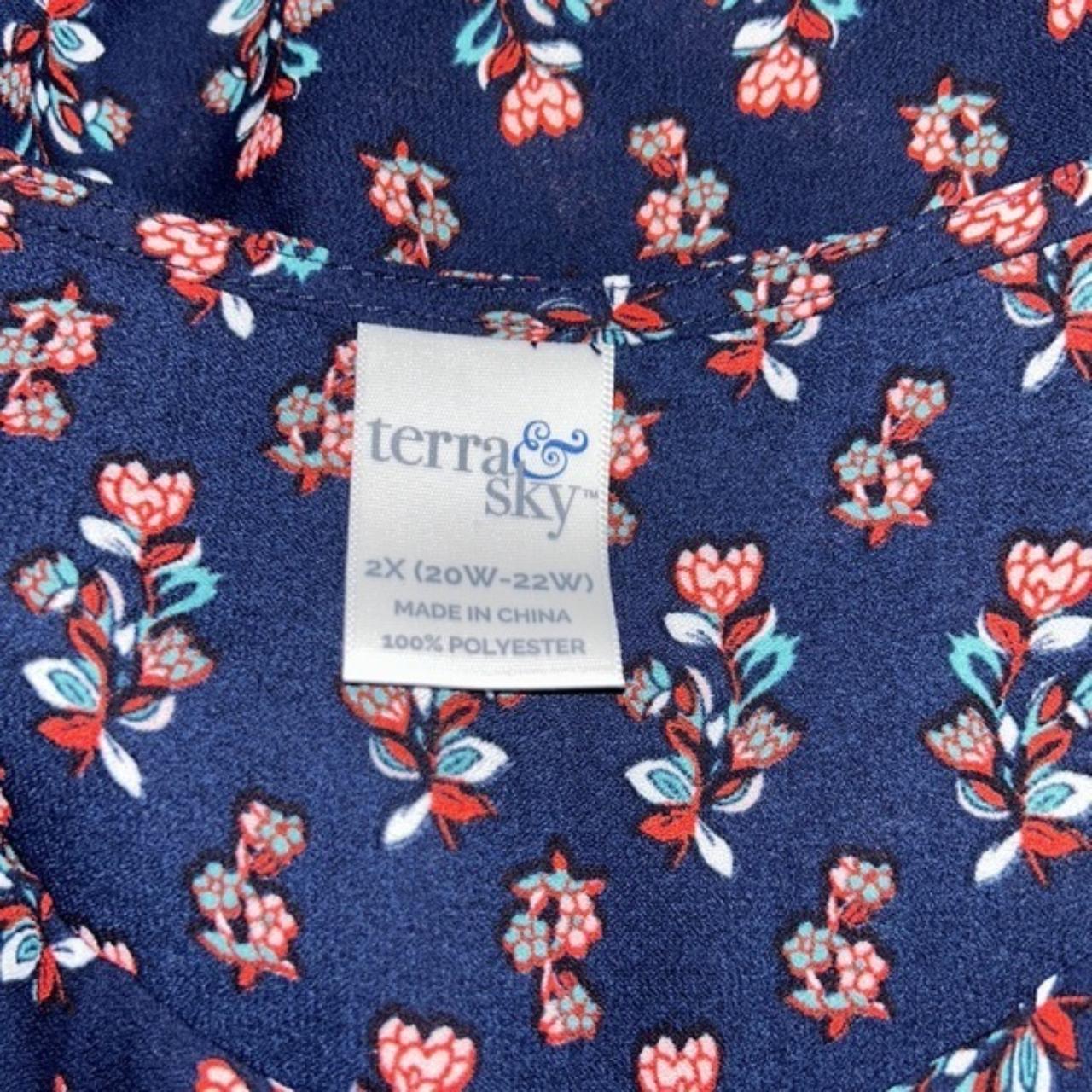 Terra and sky‎ 2x floral blouse Sleeveless floral - Depop