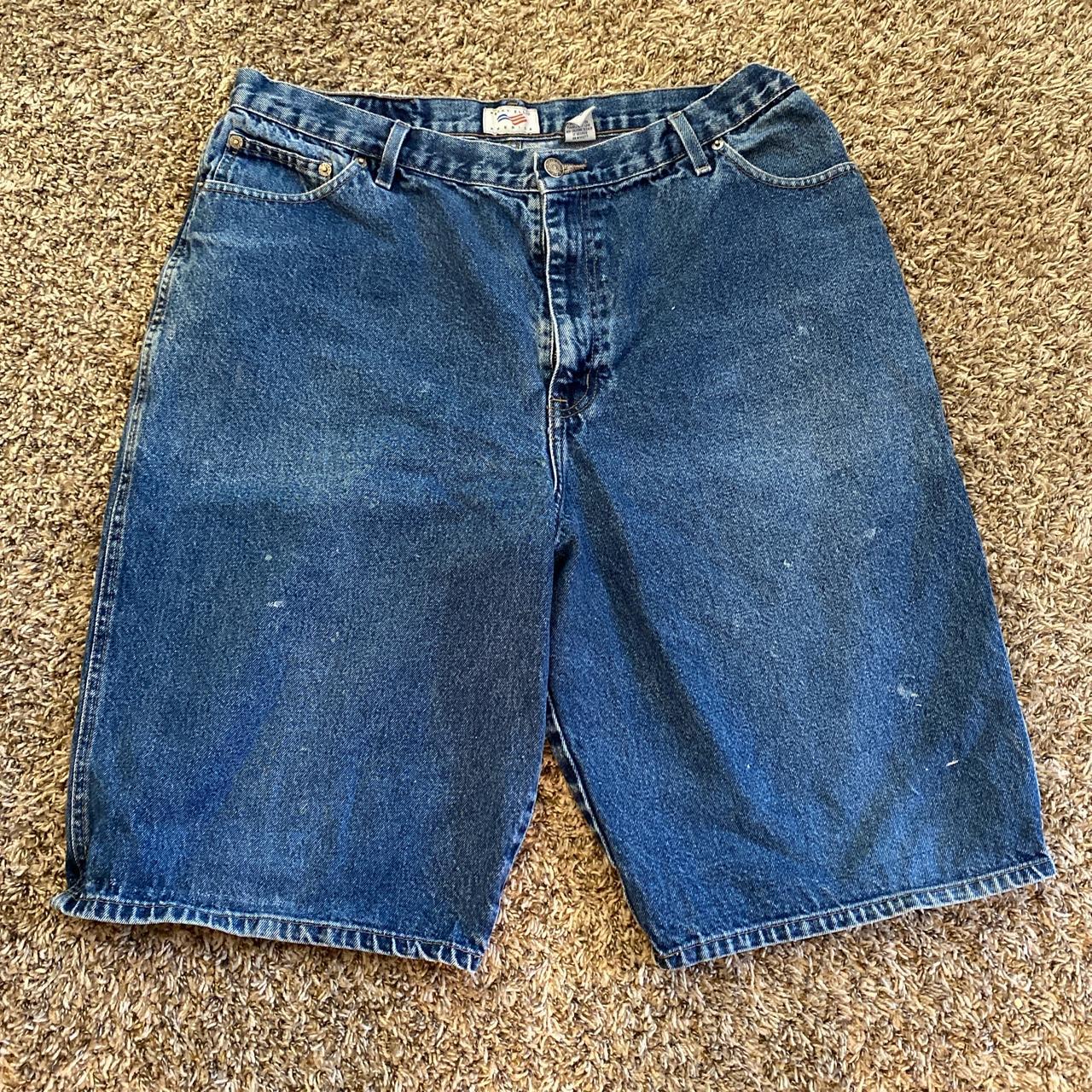 Vintage baggy dark blue jaded London style Jean... - Depop