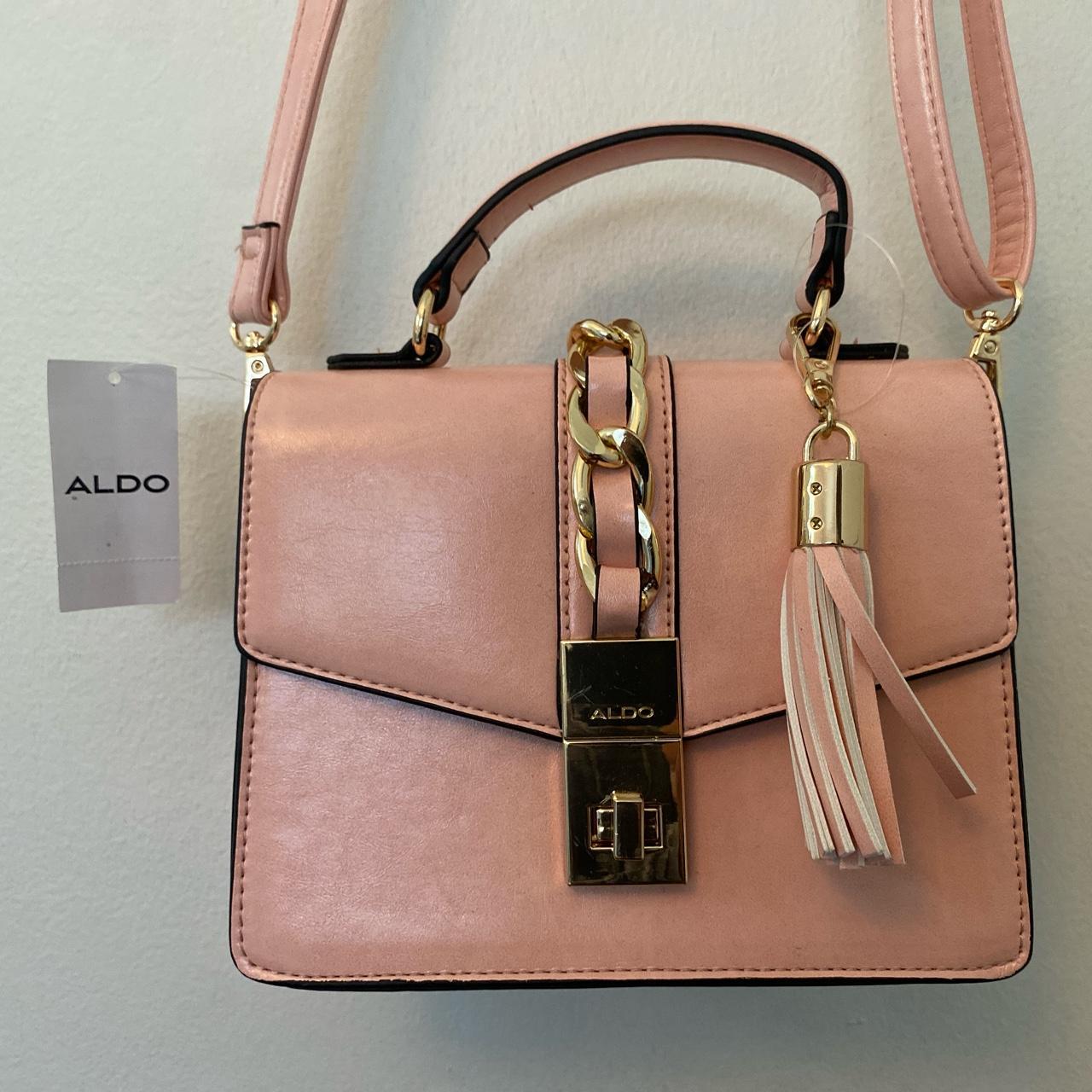 ALDO Pythonia mini bag with chain in white | ASOS