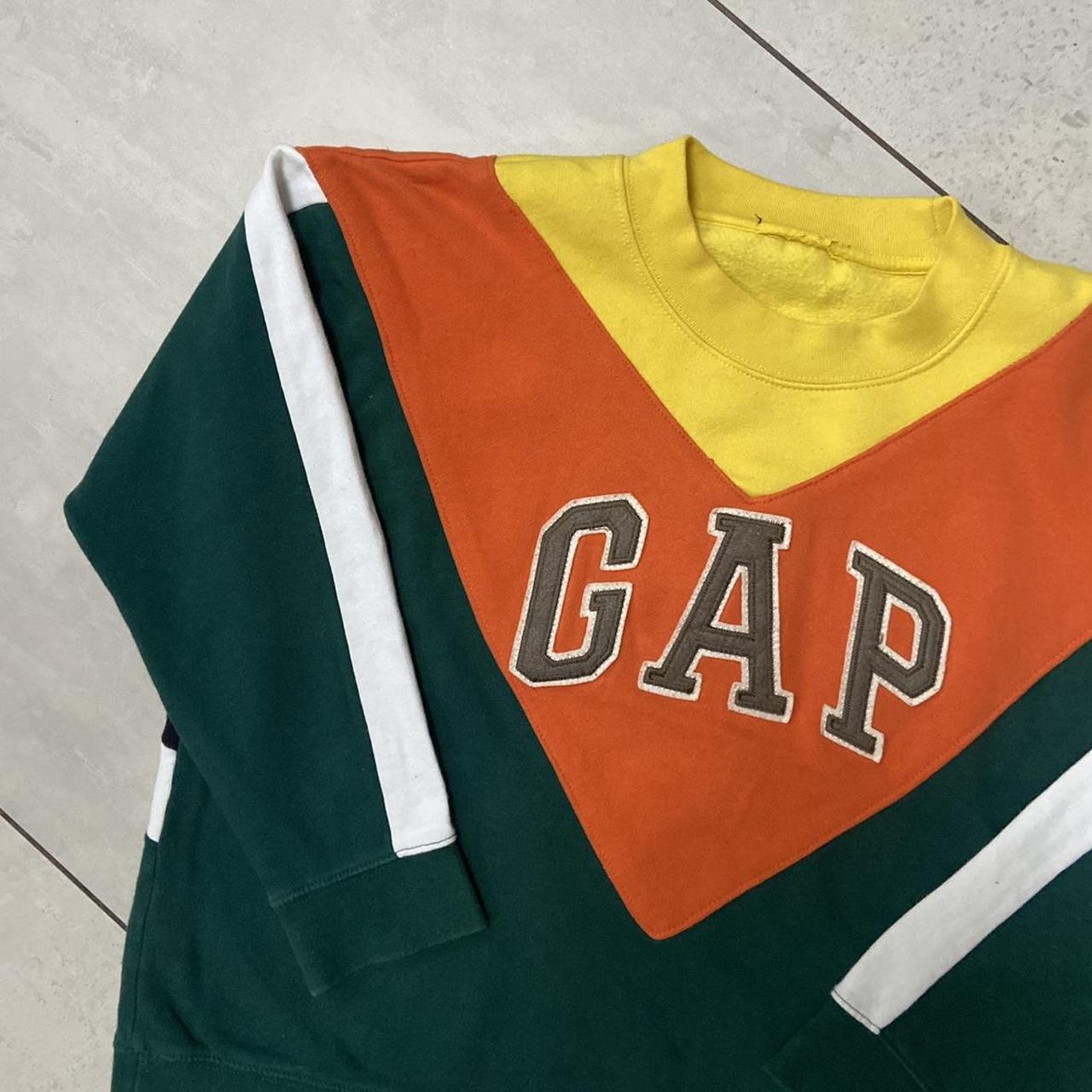 Gap Men's Orange and Green Sweatshirt | Depop