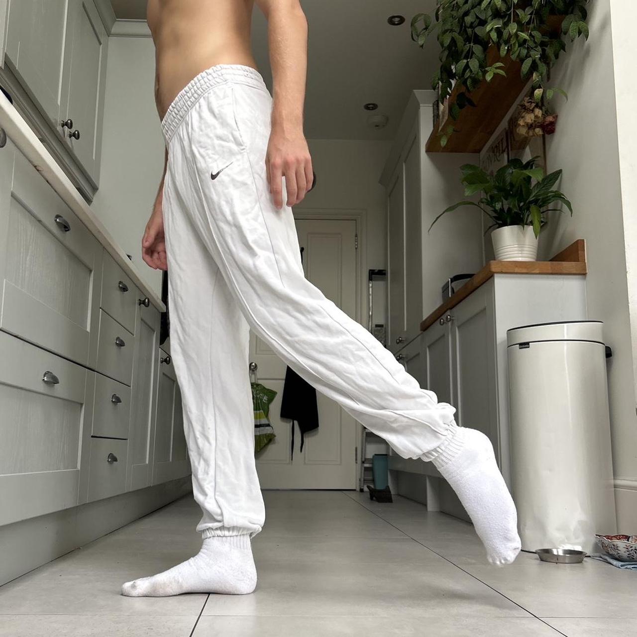 White Nike Joggers
 White Nike Joggers with adjustable drawstring Depop