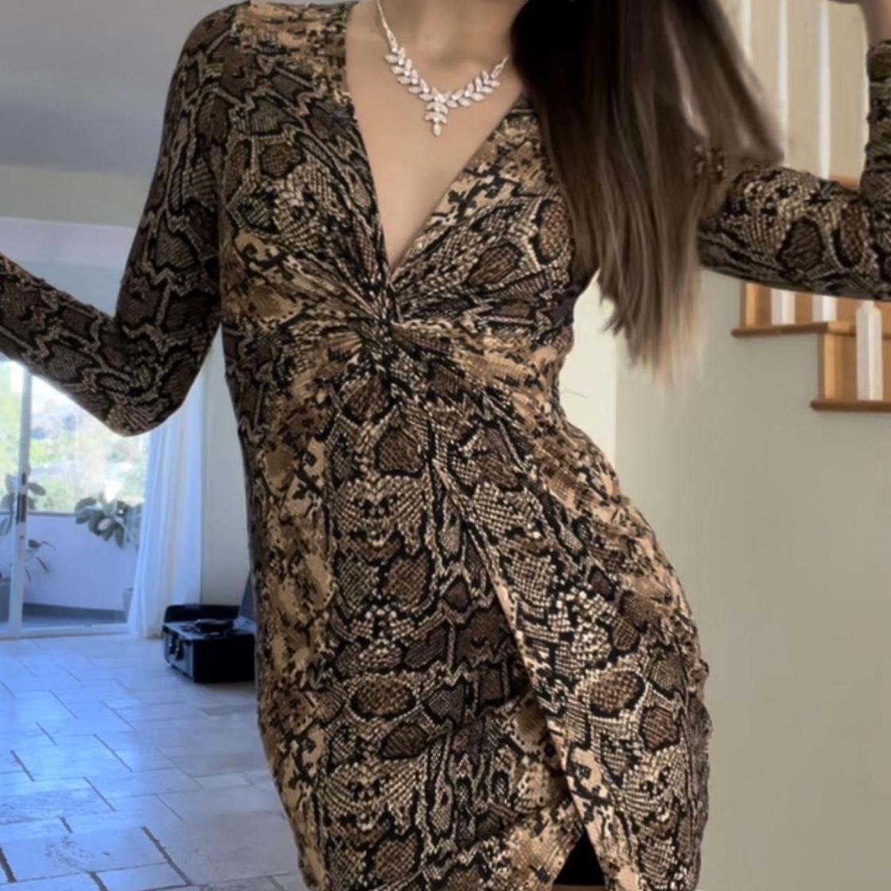 Snake print sale dress fashion nova