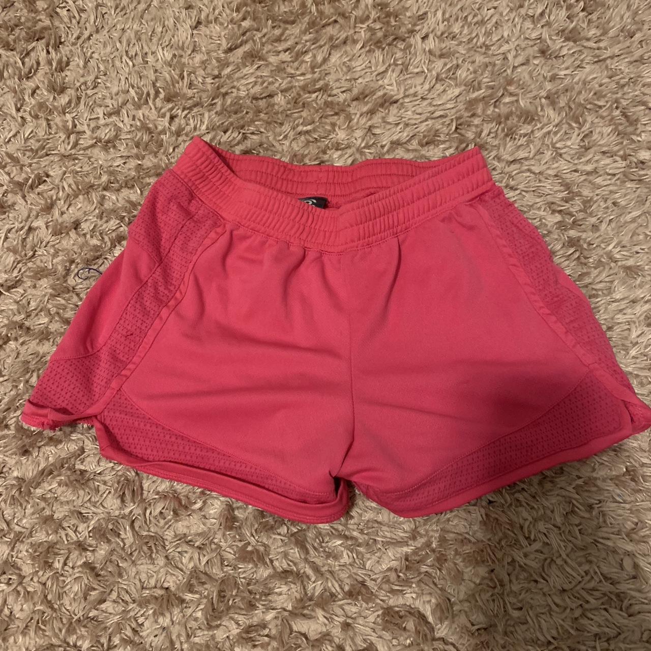 HOT PINK CHAMPION SHORTS size L in girls 🚨🚨🚨 would... - Depop