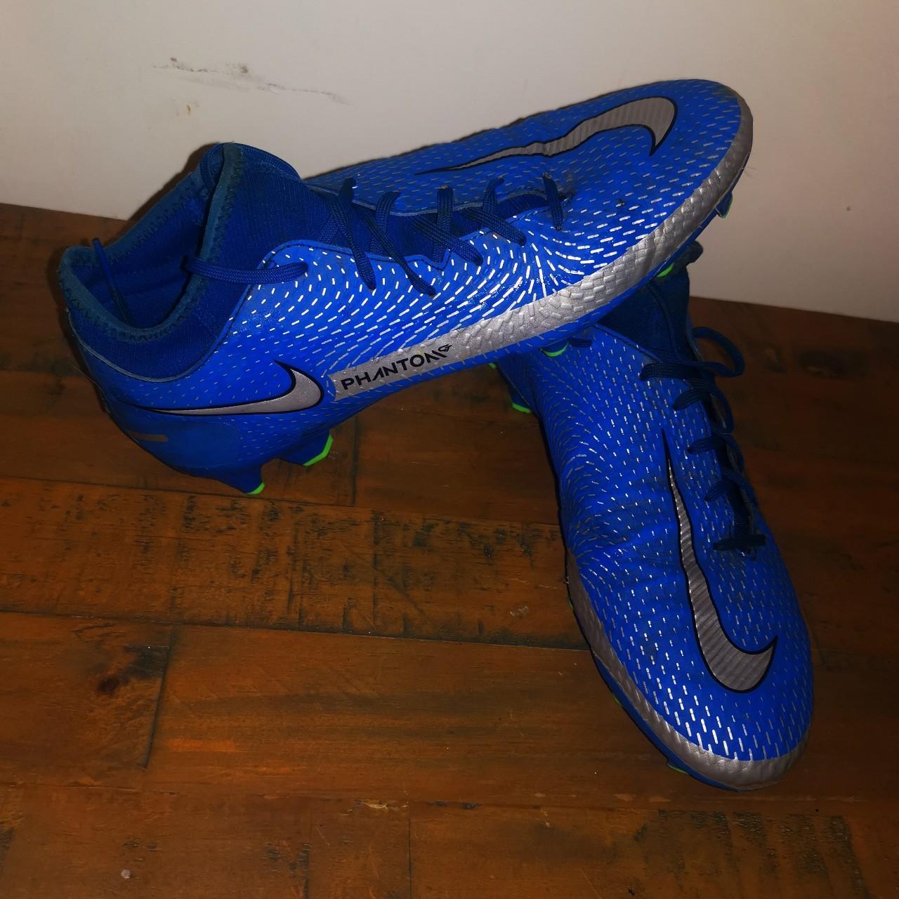 Blue Nike phantom boots UK size 8.5 In excellent... - Depop